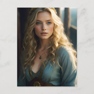 Schöne Blond Woman Postkarte