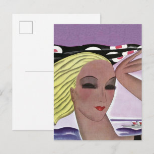 Schöne Blondine (Personalisieren) Postkarte