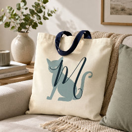 Schöne Blue Cat Monogram Tasche