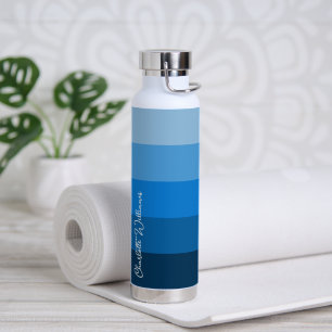 SCHÖNE BLUE FARBE STRIPE LINIE PATTERNAME TRINKFLASCHE