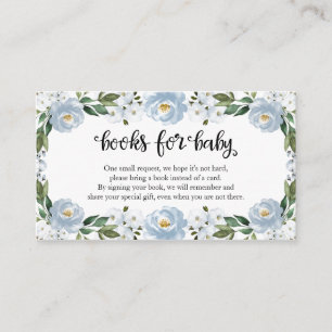 Schöne Blue Floral Baby Duschbücher für Baby Begleitkarte