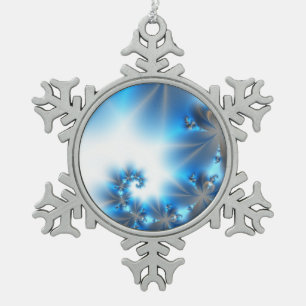Schöne Blue Holiday Snowflake Ornament