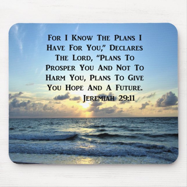 SCHÖNE BLUE SKIES JEREMIAH 29:11 FOTO MOUSEPAD (Vorne)