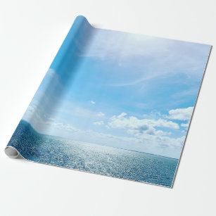 Schöne Blue Sky Ocean Fotografie Geschenkpapier
