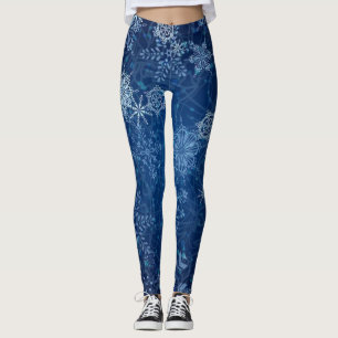 Schöne Blue Snowflake Leggings! Leggings