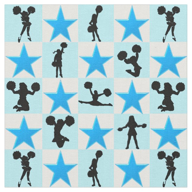 SCHÖNE BLUE STAR CHEERLEADING STOFF (Nahaufnahme)