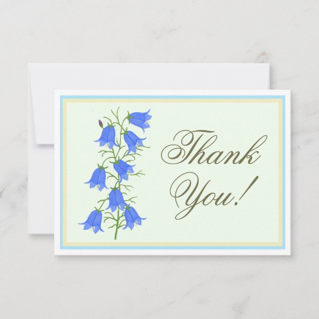 Schöne Bluebells Pensionierung Dankeschön Card Dankeskarte (Vorderseite)