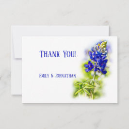 Schöne Bluebonnet-Blume, moderne Hochzeit, Dankeskarte