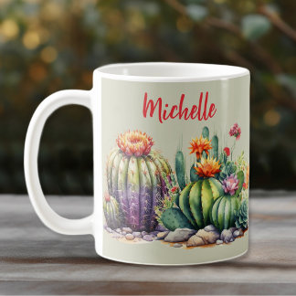 Schöne blühende Kakteen mit Namen Kaffeetasse