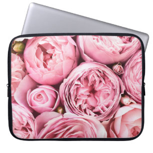 Schöne blühende rosa Blume Laptopschutzhülle