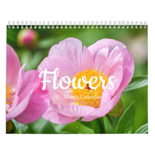 Schöne BLUME 12-monatiger Kalender