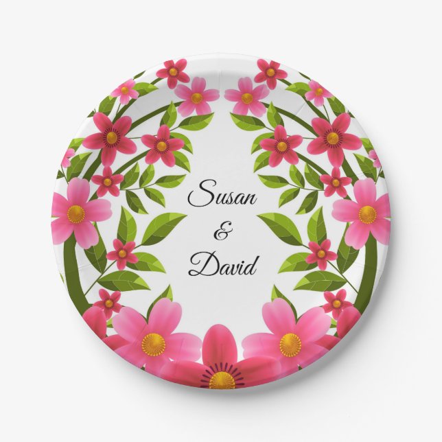 Schöne Blume 1 Wedding_GC - Paper Tellers Pappteller (Vorderseite)