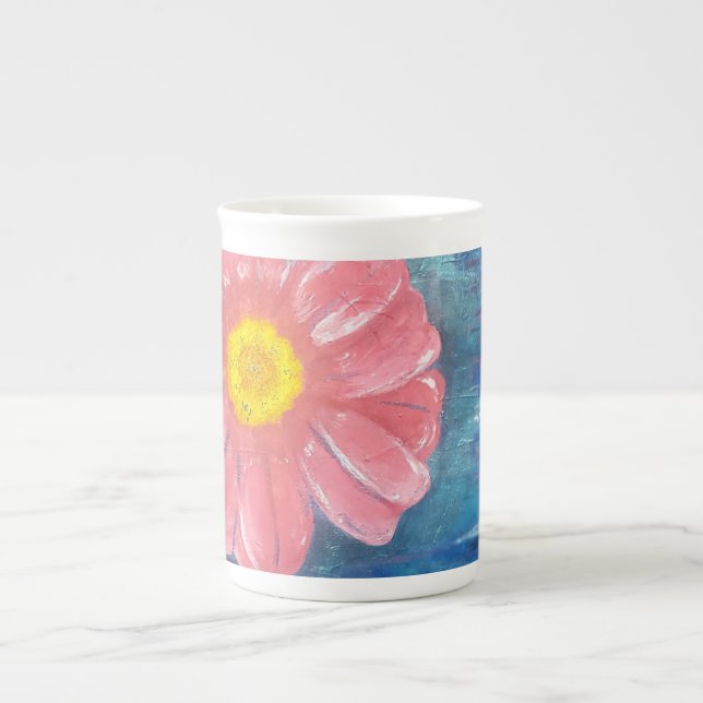 Schöne Blume Abstrakter Hintergrund Prozellantasse (Vorderseite)