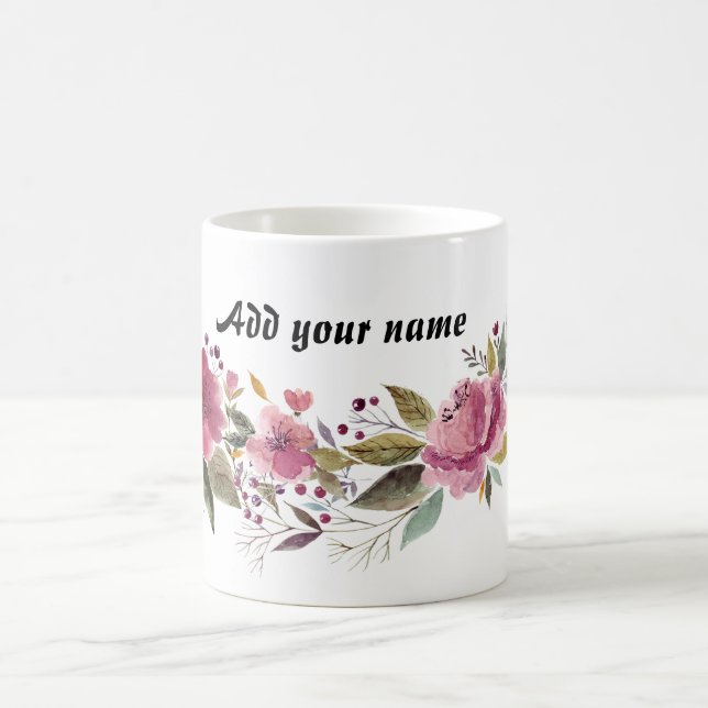 Schöne Blume (Anpassbar) Kaffeetasse (Mittel)