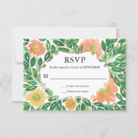 Schöne Blume Aquarellmalerei RSVP-Karte
