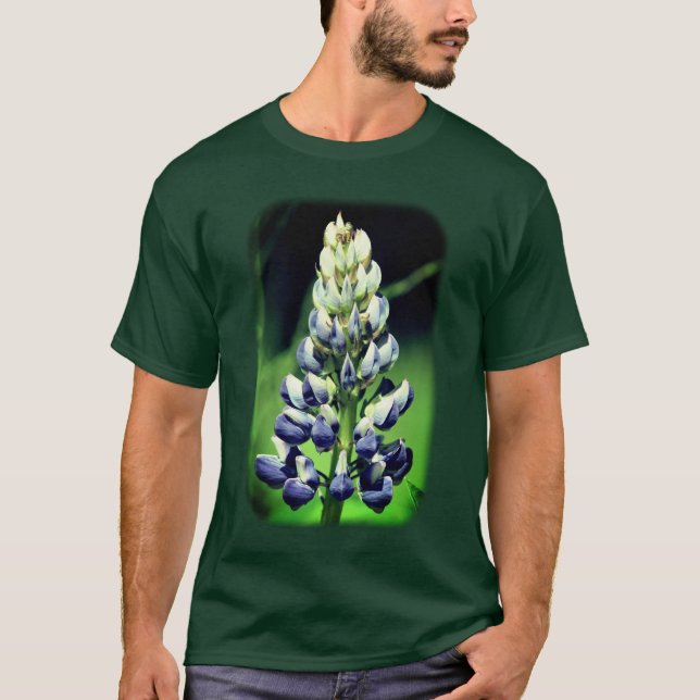 Schöne Blume Blue Lupine T-Shirt (Vorderseite)