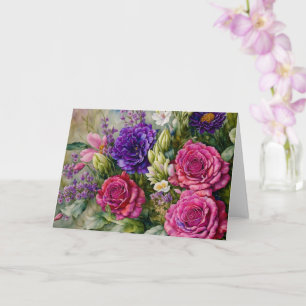 Schöne Blume Blumenkarte Bouquet Karte