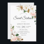 Schöne Blume Blush & White Sweet 16 Einladung<br><div class="desc">Herrliche Blush & White Blume Sweet 16 Einladung Siehe Matching Kollektion in Nest und Nest Store</div>