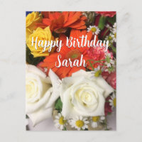 Schöne Blume Bouquet Custom Happy Birthday