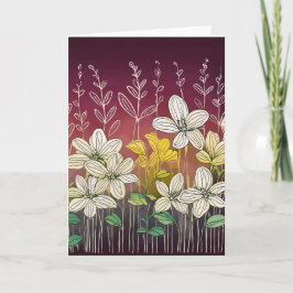 Schöne Blume Burgund Akzent Dankeskarte