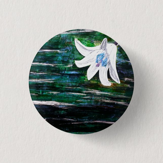 Schöne Blume Button (Vorderseite)