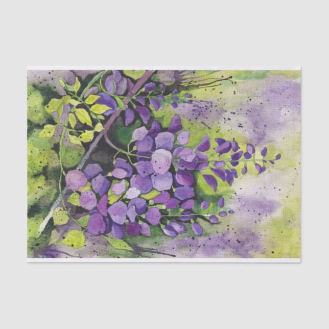 Schöne Blume der Wisteria Seidenpapier (Vorderseite)