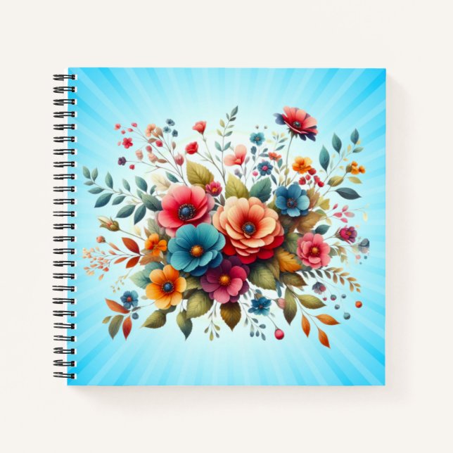 Schöne Blume Design-58576 Notizbuch (Vorderseite)