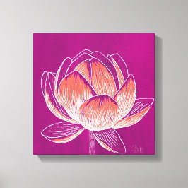 Schöne Blume Design Lotus Nr. 2 Leinwanddruck