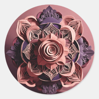 Schöne Blume Design Round Stickers