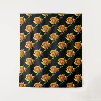 Schöne Blume, die goldene Rose Wandteppich