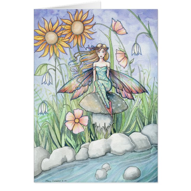 Schöne Blume Fairy Art Card von Molly Harrison (Vorne)