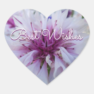 Schöne Blume. Herz-Aufkleber