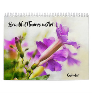 Schöne Blume im Art Calendar Kalender