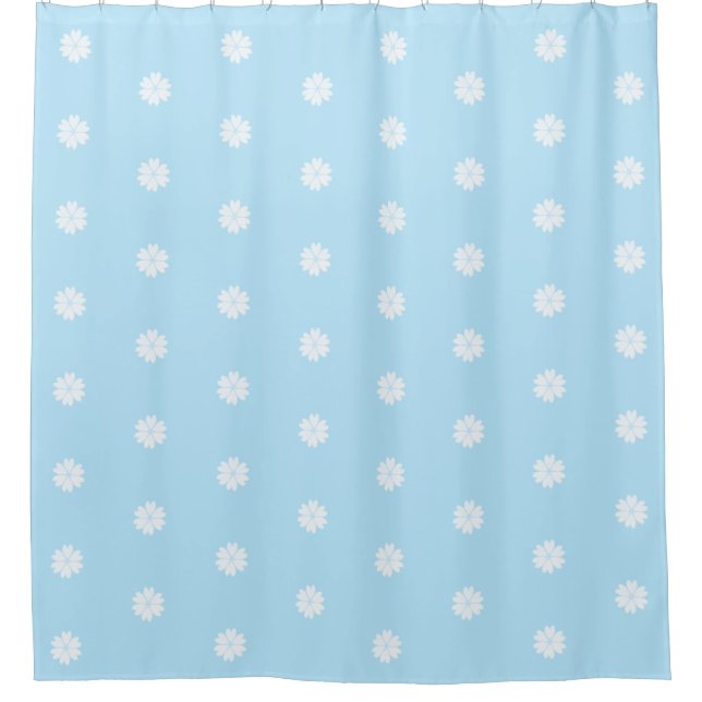 Schöne Blume im Herzen von Light Blue Duschvorhang (Vorderseite)