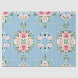 Schöne Blume in Blau Seidenpapier