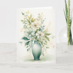 Schöne Blume in einer Vase Hallo Gruß Karte