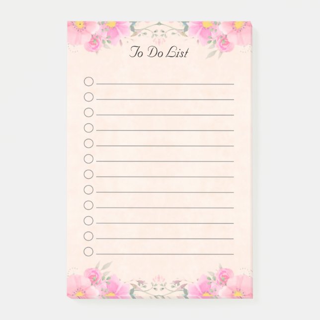 Schöne Blume in Pastellfarben Post-it Klebezettel (Vorderseite)