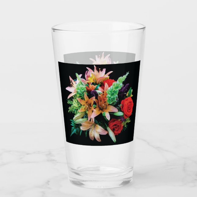 Schöne Blume Kissen Glas (Vorderseite)