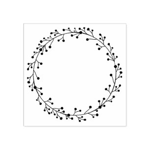 Schöne Blume Kranz Scrapbooking Gummistempel