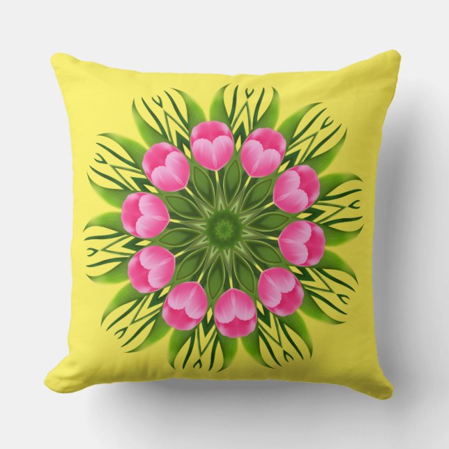 Schöne Blume Mandala Design-79358 Kissen (Vorderseite)