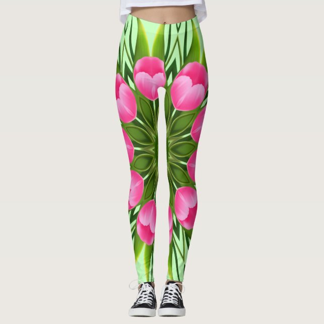 Schöne Blume Mandala Design-79358 Leggings (Vorderseite)