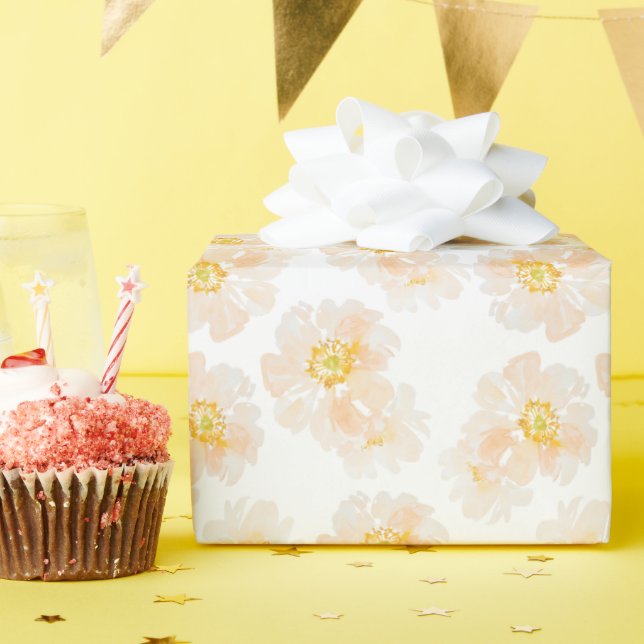 Schöne Blume mit Aquarellbildern Geschenkpapier (Geburtstagsparty)