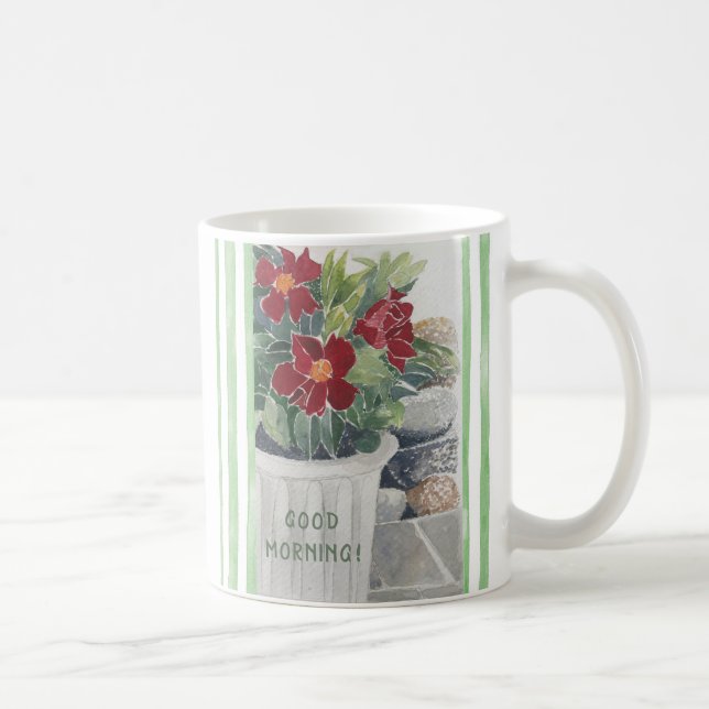 SCHÖNE BLUME MIT HAND  KAFFEETASSE (Rechts)