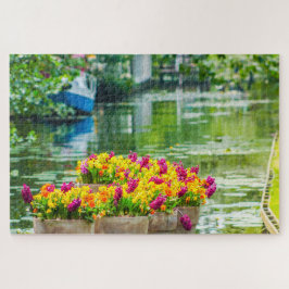 Schöne Blume mit Wasser, Niederlande Puzzle
