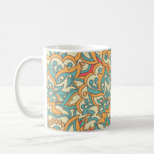schöne Blume nahtlos Muster. Blumenmuster Vintag Kaffeetasse