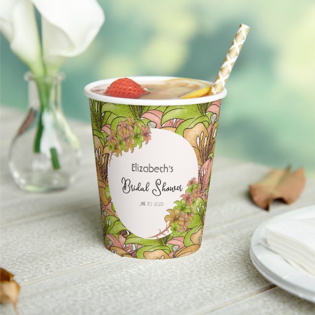 Schöne Blume Pappbecher (In Situ)