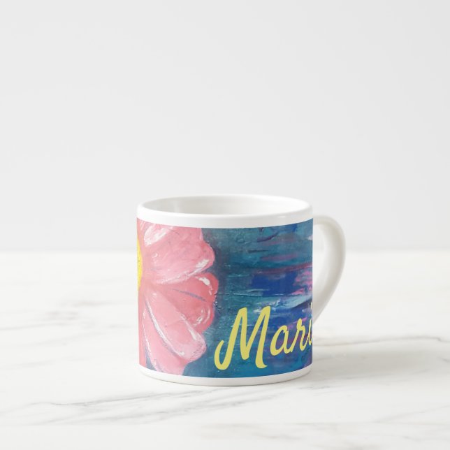 Schöne Blume Personalisiert Espressotasse (Vorderseite Rechts)