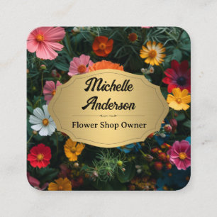 Schöne Blume Quadratische Visitenkarte