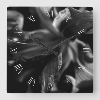 Schöne Blume Quadratische Wanduhr
