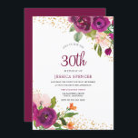 Schöne Blume Rosa 30. Geburtstag Party Einladung<br><div class="desc">Schöne Blume Rosa 30. Geburtstag Party Einladung Siehe Matching Collection in Niche und Nest Store</div>